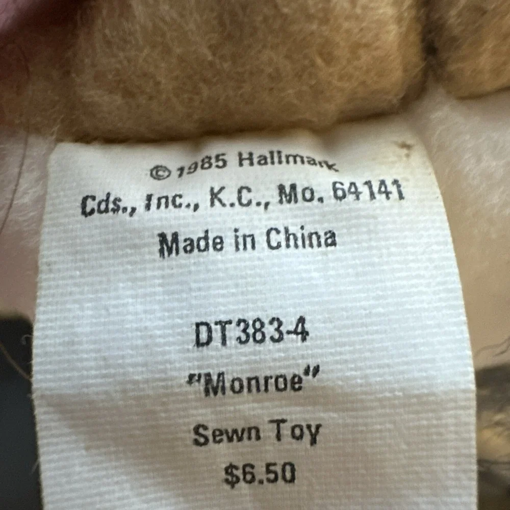 Vintage 1985 Hallmark Monroe the Lion Friend‎ of Rodney Reindeer Plush Toy